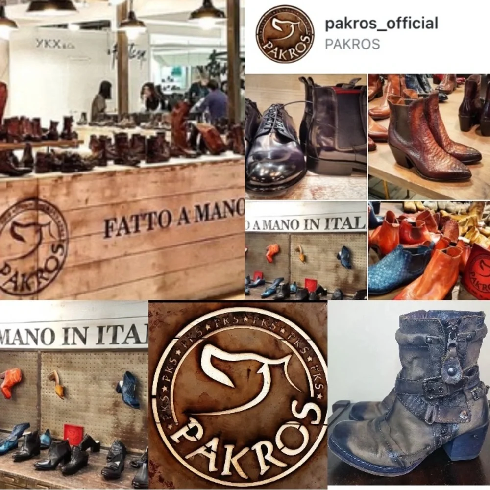 PAKROS Italy Rugged Moto Boots. Black Leather with Cool Metal Chain  EU 41 🇮🇹 - Picture 9 of 15